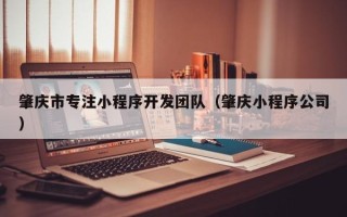 肇庆市专注小程序开发团队（肇庆小程序公司）
