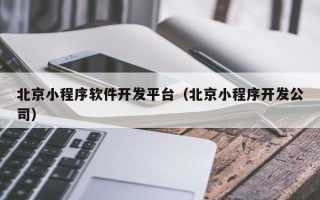 北京小程序软件开发平台（北京小程序开发公司）