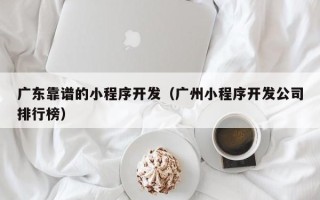 广东靠谱的小程序开发（广州小程序开发公司排行榜）