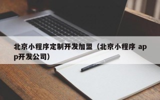 北京小程序定制开发加盟（北京小程序 app开发公司）