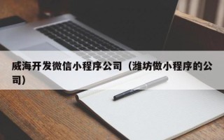 威海开发微信小程序公司（潍坊做小程序的公司）